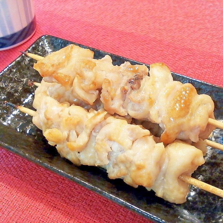 ♪超節約レシピ♡鶏皮の串焼き♪